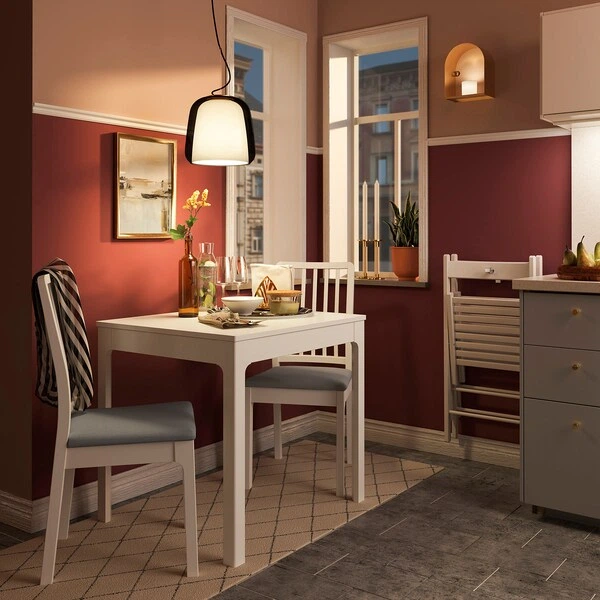 Стілець IKEA EKEDALEN білий / Orrsta світло-сірий (603.410.15) - Фото 2 Стілець IKEA EKEDALEN білий / Orrsta світло-сірий (603.410.15) - изображение 2