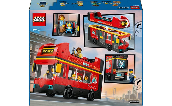 Конструктор Lego City Красный двухэтажный экскурсионный автобус, 384 детали 60407 - изображение 9