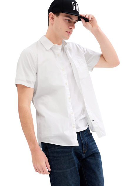 Рубашка хлопковая летняя мужская Gap 409662669 XXL Белая (1159808151 ...