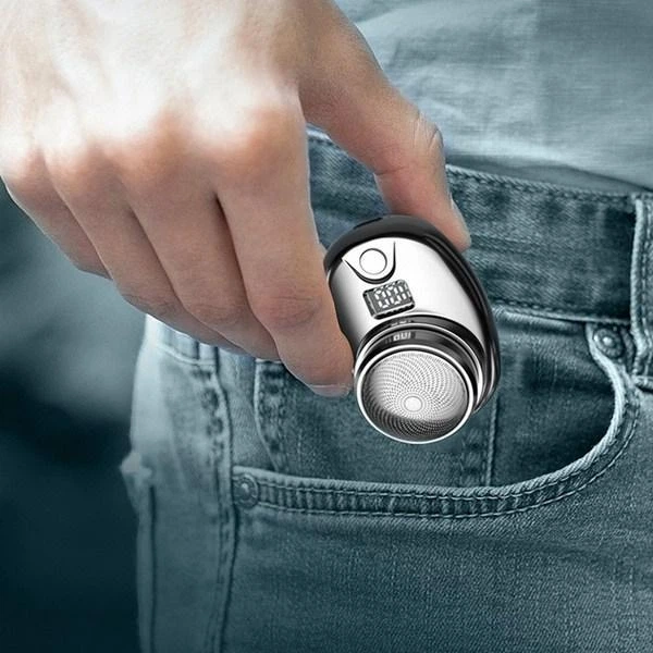 Аккумуляторная мини электробритва с поворотной 3D головкой для сухого и влажного бритья + щеточка для чистки и USB "G" (86898239) - изображение 2