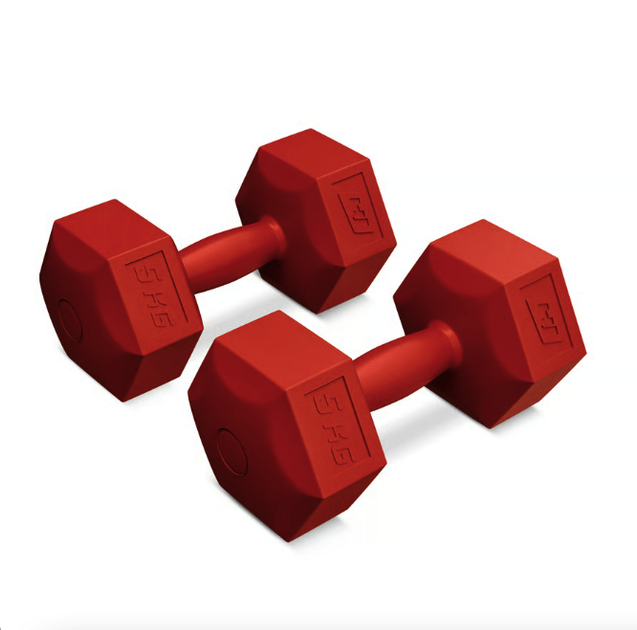 Гантели для фитнеса композитные Hop-Sport HS-C050DS 2х5кг красный ...