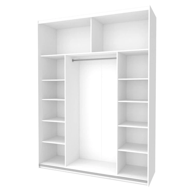 Шкаф купе Doros G-Caiser Белый Графит 2 ДСП / 3 части 180х60х240 (42005093) - изображение 2