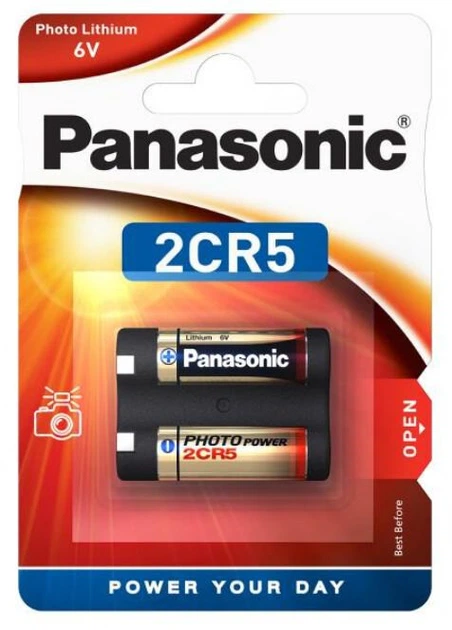Батарейка литиевая Panasonic Photo Lithium 2CR5 (2CR-5L/1BP), 6V, блистер 1шт, USA - Фото 1 Батарейка литиевая Panasonic Photo Lithium 2CR5 (2CR-5L/1BP), 6V, блистер 1шт, USA - изображение 1