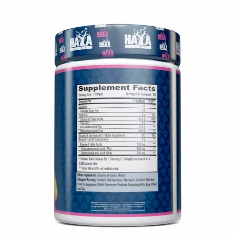 Жирные кислоты Haya Labs Ultra Omega 3, 180 капсул - изображение 2