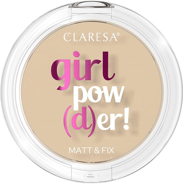 Акція на Пудра для обличчя Claresa компактна з природним матовим ефектом Girl Powder тон 02 Natural Beige 12 г від Rozetka