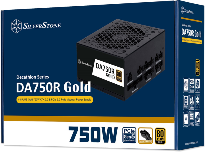 Блок живлення SilverStone DA750R Gold 750W (SST-DA750R-GM) - зображення 10