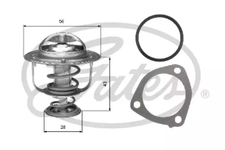 Термостат NISSAN SUNNY, MITSUBISHI PAJERO, GATES (TH31276G1) - зображення 1