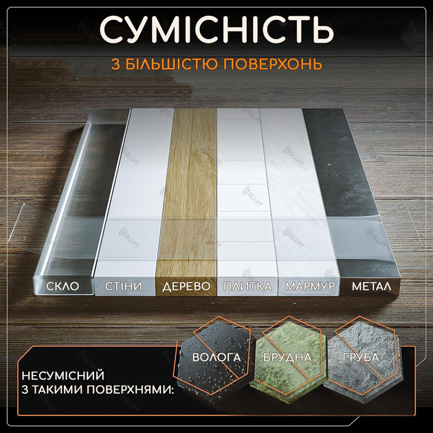 Багаторазова клейка Нано тейп, стрічка Gluit 1 м, товщина 2 мм, ширина 20 мм. Nano tape - изображение 8