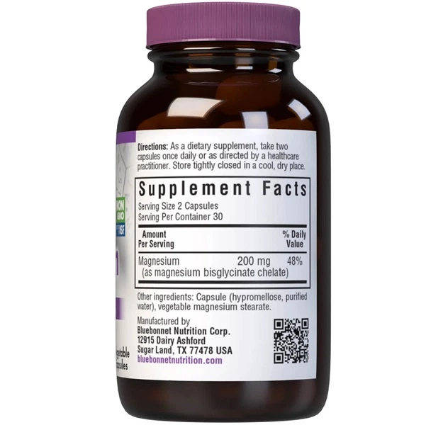 Мультимінеральний комплекс Bluebonnet Nutrition Chelated Magnesium Albion 60 Caps - зображення 2