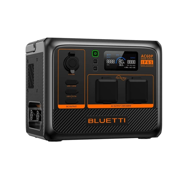 Портативная зарядная станция Bluetti AC60P (600W/504Wh) - Фото 3 Портативная зарядная станция Bluetti AC60P (600W/504Wh) - изображение 3