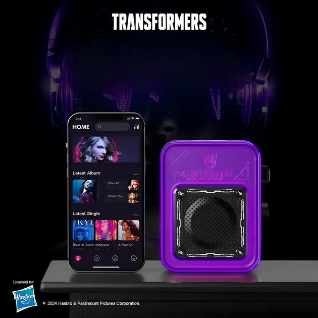 Портативна Bluetooth колонка Transformers TF-Y02 Megatron з басами, RGB-підсвічуванням, 1800 mAh, чорна - зображення 6