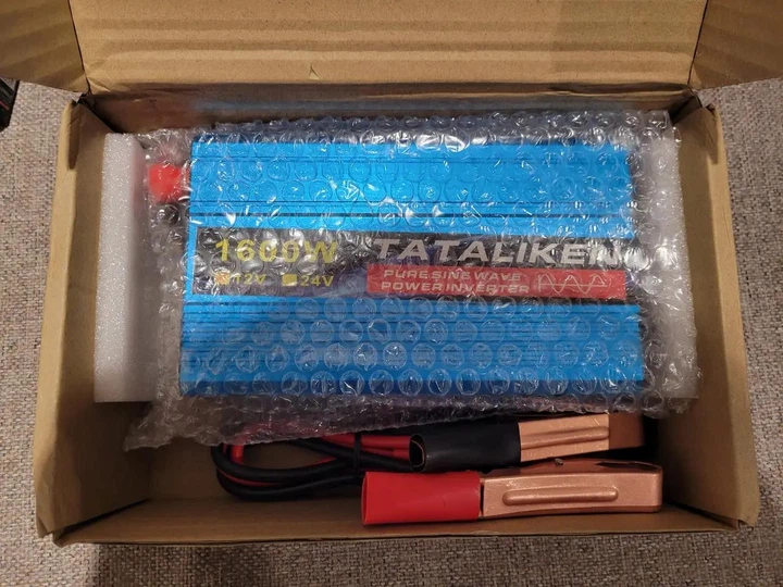 Інвертор 12В 220В Tataliken 1600W з розеткою, чистий синус, 220V 50Hz - Фото 4 Інвертор 12В 220В Tataliken 1600W з розеткою, чистий синус, 220V 50Hz - зображення 4