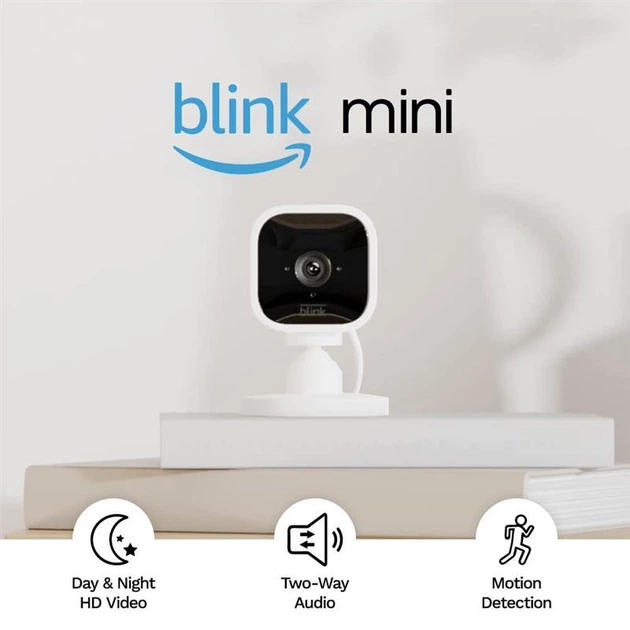 IP-камера Amazon Blink Mini 1080P HD Indoor Smart Security (2 Cameras) 18883 - Фото 2 IP-камера Amazon Blink Mini 1080P HD Indoor Smart Security (2 Cameras) 18883 - изображение 2