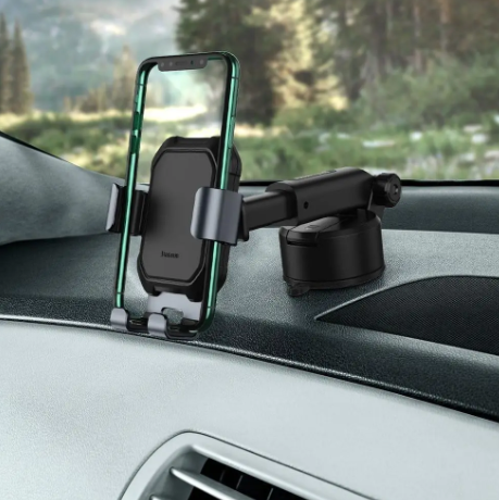 Держатель для телефона автодержатель Baseus Tank gravity car mount holder with suction base Tarnish Black (SUYL-TK01) - Фото 6 Держатель для телефона автодержатель Baseus Tank gravity car mount holder with suction base Tarnish Black (SUYL-TK01) - изображение 6