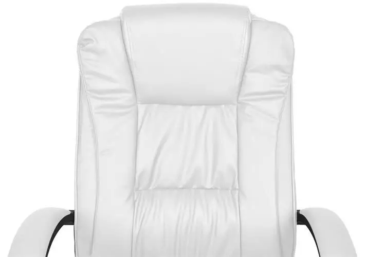 Компьютерное офисное кресло с эко кожи Malatec 8984 белое - изображение 6