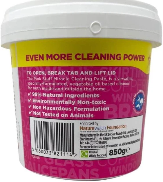 Універсальна паста для чищення The Pink Stuff Miracle Cleaning Paste 850 г - изображение 7