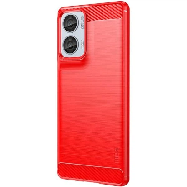 Силиконовый (TPU) чехол MOFI Carbon Fiber для Motorola Edge 50 Fusion - Red - Фото 2 Силиконовый (TPU) чехол MOFI Carbon Fiber для Motorola Edge 50 Fusion - Red - изображение 2