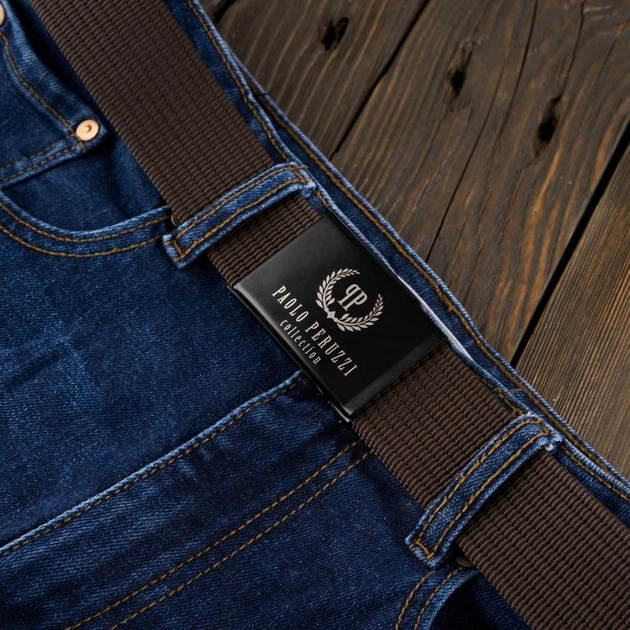 Pasek męski materiałowy Paolo Peruzzi PW-26 125 cm Brązowy (5904365079624) - obraz 4