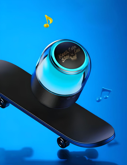 Смарт Bluetooth 5.3 колонка QQfamily QS-S1 QQ, портативная беспроводная с RGB-подсветкой, 2000 мАч - изображение 6