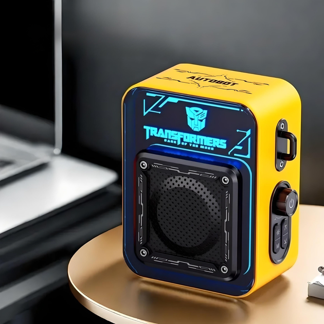 Портативная Bluetooth колонка Transformers TF-Y02 BumbleBee с басами, RGB-подсветкой, 1800 mAh, жёлтая - изображение 2