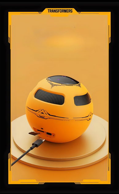 Портативна Bluetooth смарт колонка Transformers TF-Y17 BumbleBee, 1200 mAh, жовта - зображення 3