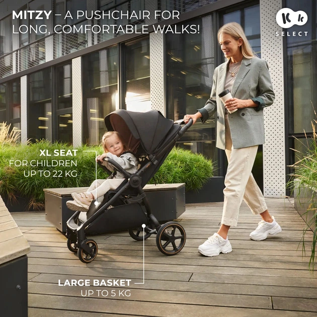 Прогулочная коляска Kinderkraft Mitzy Linen Beige (KSMITZ00BEG0000) (5902533924356) - изображение 3