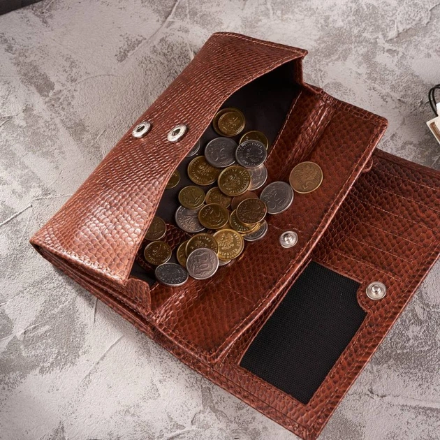 Гаманець жіночий шкіряний Paolo Peruzzi T-09 Коричневий (5904365070164) - зображення 4