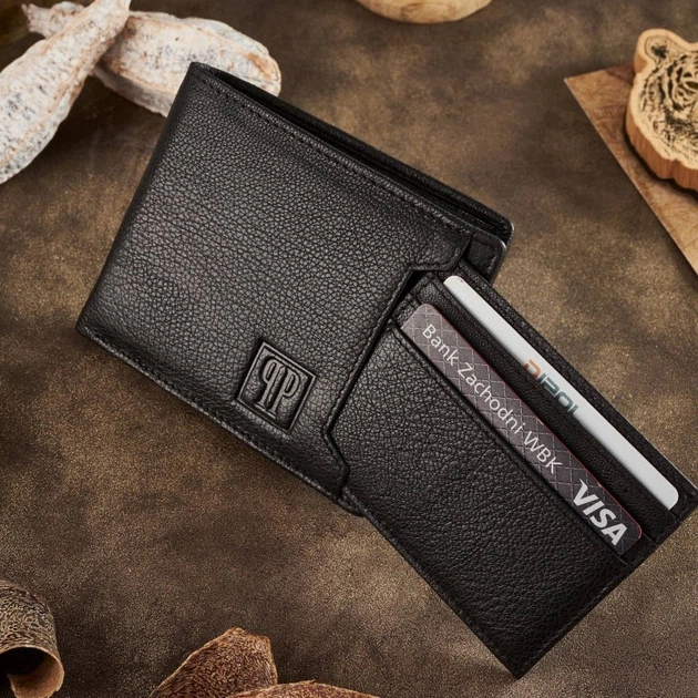 Портмоне чоловіче шкіряне Paolo Peruzzi T-78 Чорне (5904365079600) - зображення 3