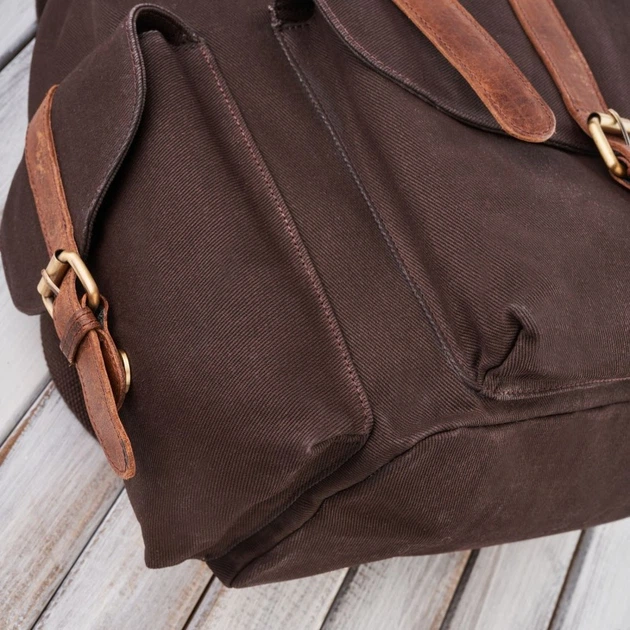 Plecak męski A4 Paolo Peruzzi SI-05-BR Brązowy (5905567205392) - obraz 5