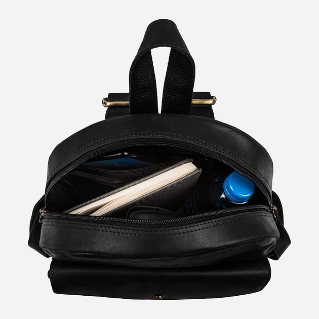 Рюкзак жіночий з натуральної шкіри вміщує формат А4 Paolo Peruzzi T-18-BL Чорний (5904365070362) - зображення 6