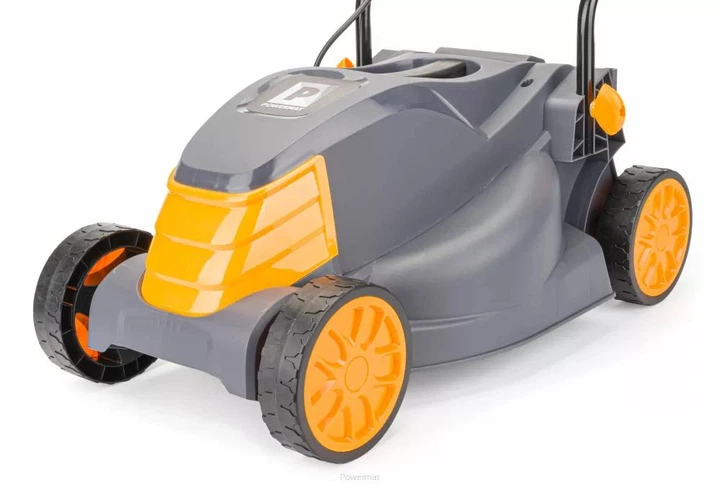 Электрическая ручная газонокосилка 25л Powermat 2200W электрогазонокосилки газонов травы - изображение 3