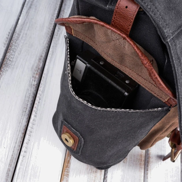 Сумка-месенджер через плече чоловіча тканинна Paolo Peruzzi E-01-MC Різнокольорова (5905567203268) - зображення 5