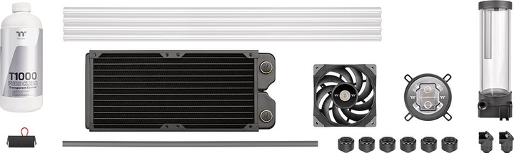 Zestaw chłodzenia wodnego Thermaltake Pacific TOUGH C240 DDC Hard Tube Liquid Cooling Kit (4713227528160) - obraz 1