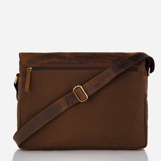 Torba na ramię męska duża Paolo Peruzzi T-20-BR Brązowa (5904365073158) - obraz 4