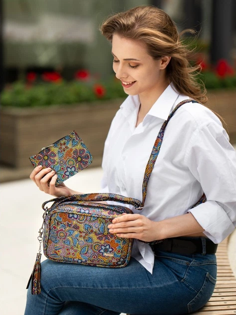 Torebka crossbody	damska ze skóry naturalnej Paolo Peruzzi Z-44-O Wielokolorowa (5904365070034) - obraz 3