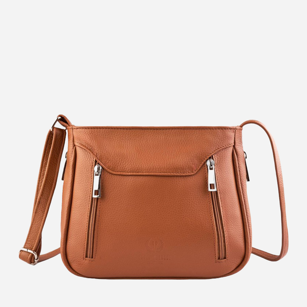 Torebka crossbody	damska ze skóry naturalnej Paolo Peruzzi Z-52-CG Jasnobrązowa (5905567202742) - obraz 1