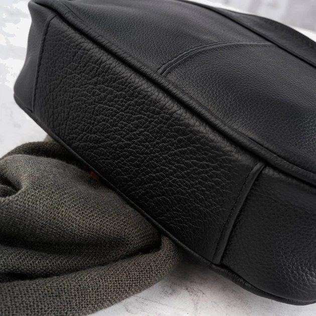 Torebka crossbody	damska ze skóry naturalnej Paolo Peruzzi Z-54-BL Czarna (5905567203169) - obraz 4