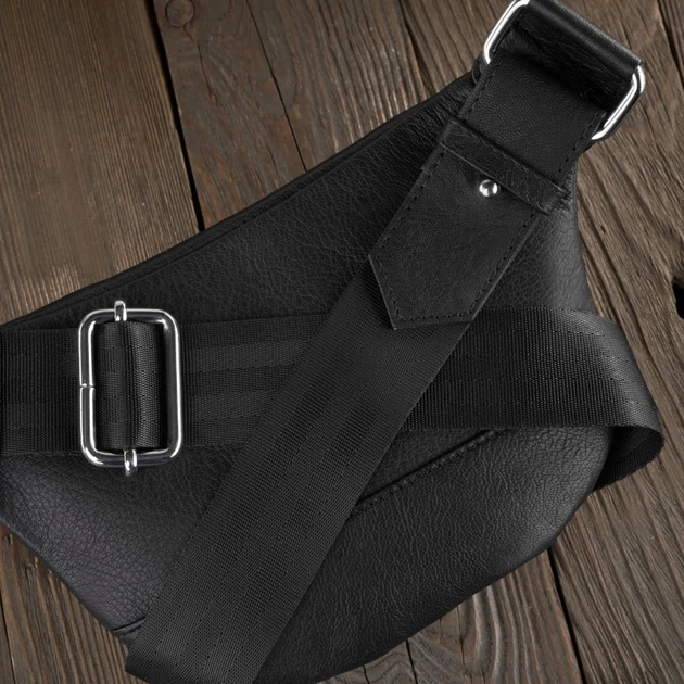 Saszetka na pas damska ze skóry naturalnej Paolo Peruzzi T-97-BL Czarna (5905567206597) - obraz 4