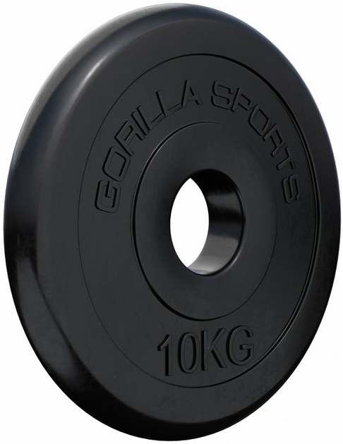 Obciążenie Gorilla Sports gumowane 10 kg (4260200840080) - obraz 1