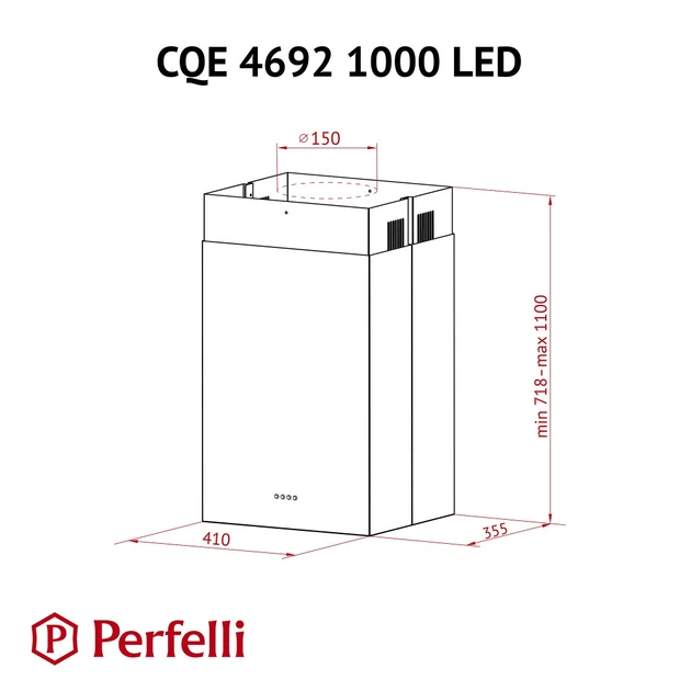 Витяжка Perfelli CQE 4692 I 1000 LED - Фото 10 Витяжка Perfelli CQE 4692 I 1000 LED - изображение 10