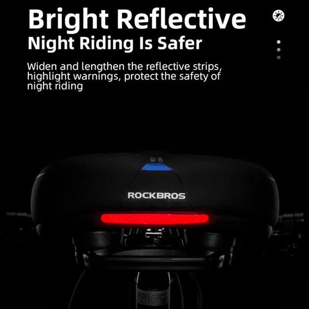 Сідло велосипедне Rockbros AQ-6090B Чорне (7016802870560) - зображення 6