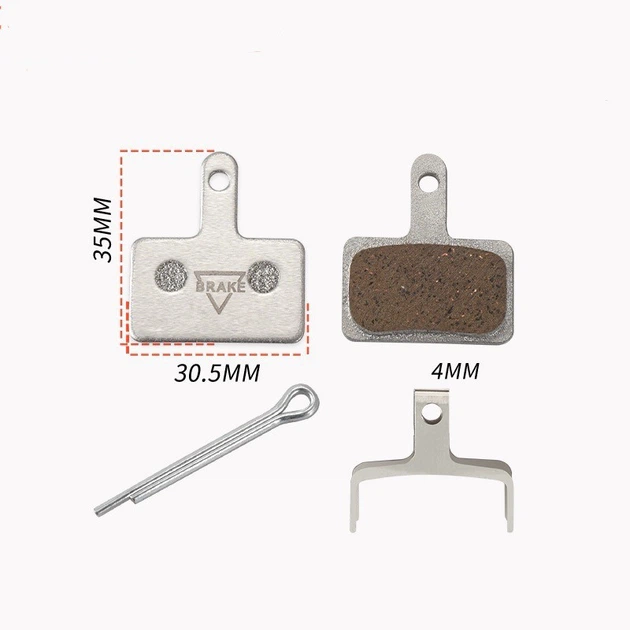 Колодки гальмівні велосипедні 35мм*30,5мм SHIMANO M515, M525 C50I, C6OI, M415, M485 M465, M475, М495, М445, М446, М375, М395, M355 Disk Арт7536 - зображення 2