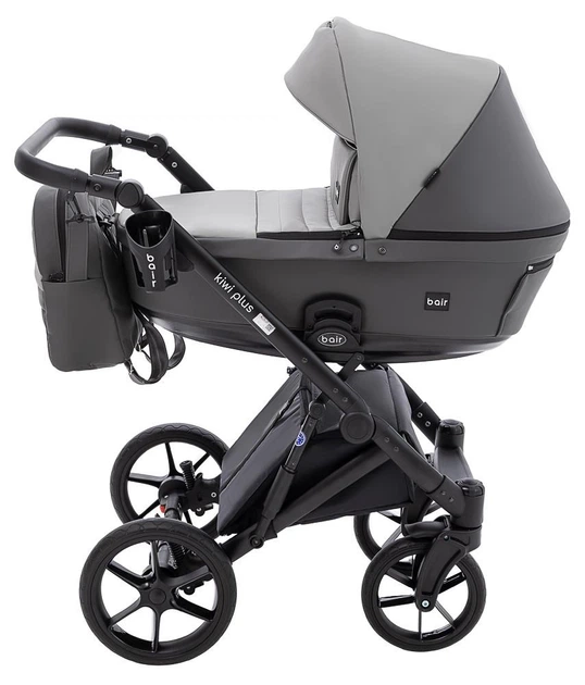 Коляска 2 в 1 Bair Kiwi Plus ECO BKP-21/15 сірий/графіт - Фото 3 Коляска 2 в 1 Bair Kiwi Plus ECO BKP-21/15 сірий/графіт - зображення 3