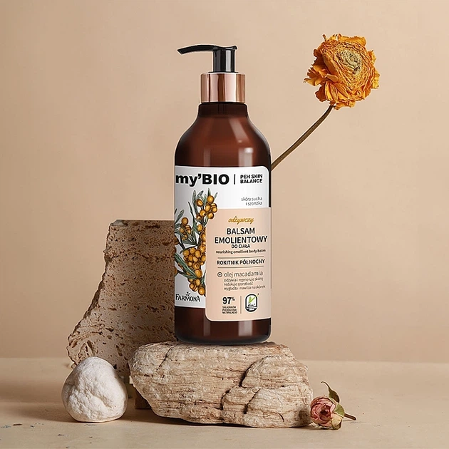 Бальзам для тела "Северная облепиха" - Farmona My'bio Nourishing Emolient Body Balm Northern Sea Buckthorn 400ml (1303546-150481) - изображение 2