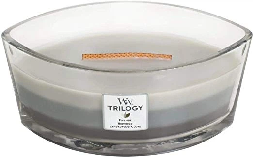 Ароматична свічка у склянці - Woodwick Hearthwick Flame Ellipse Trilogy Candle Warm Woods 453.6g (775687-137708) - Фото 1 Ароматична свічка у склянці - Woodwick Hearthwick Flame Ellipse Trilogy Candle Warm Woods 453.6g (775687-137708) - зображення 1