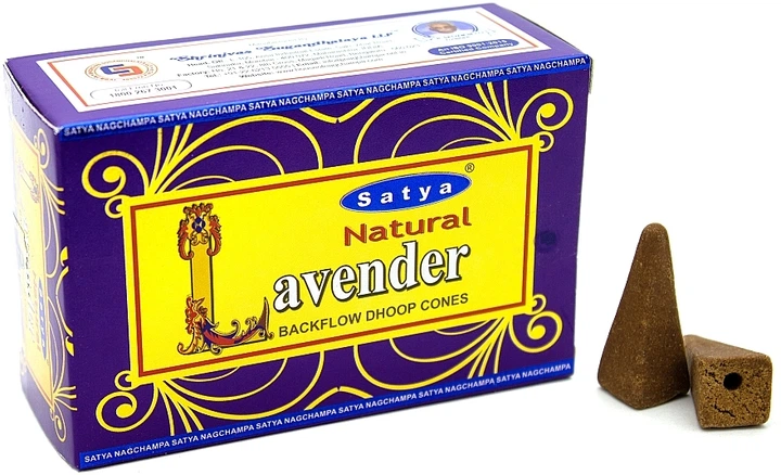 Стелющиеся дымные благовония конусы "Лаванда" - Satya Natural Lavender Backflow Dhoop Cones 24шт (1334247-6331694) - Фото 1 Стелющиеся дымные благовония конусы "Лаванда" - Satya Natural Lavender Backflow Dhoop Cones 24шт (1334247-6331694) - изображение 1
