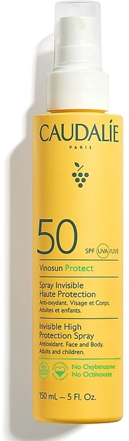 Сонцезахисний спрей для тіла - Caudalie Vinosun Protect Spray Invisible SPF50 150ml (1191796-137942) - Фото 2 Сонцезахисний спрей для тіла - Caudalie Vinosun Protect Spray Invisible SPF50 150ml (1191796-137942) - зображення 2