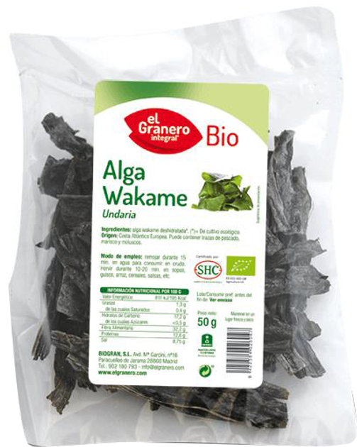 Водорості El Granero Alga Wakame Bio 50 г (8422584026047) - зображення 1