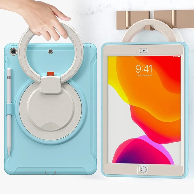 Чохол ARM Cover Apple iPad 7 (10.2" екран) протиударний з кільцем підставкою Light Blue - Фото 9 Чохол ARM Cover Apple iPad 7 (10.2" екран) протиударний з кільцем підставкою Light Blue - зображення 9