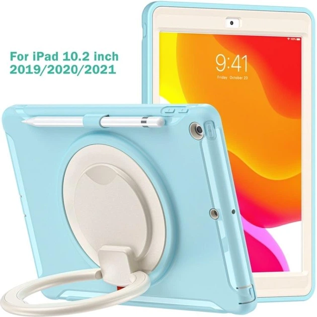 Чохол ARM Cover Apple iPad 7 (10.2" екран) протиударний з кільцем підставкою Light Blue - Фото 15 Чохол ARM Cover Apple iPad 7 (10.2" екран) протиударний з кільцем підставкою Light Blue - зображення 15